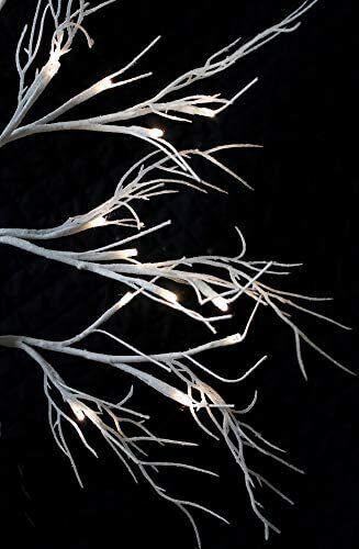 Grande Iluminación Blanco Rama Árbol 60cm Decoración de Navidad 24 LED Efecto Nieve - Imagen 2 de 12
