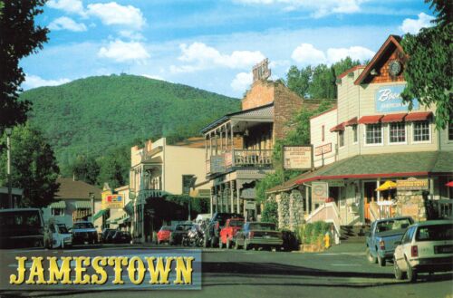 Postcard CA Jamestown Pepsi Cola Sign Main Street View Automobiles Gold Mine - Afbeelding 1 van 2