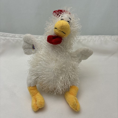 Lil' Kinz Chicken White Red Comb HS205 Webkinz Ganz Plush 8" Toy Lovey No Code - Picture 2 of 13