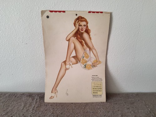1944 Esquire Varga Versos Por Phil Stack 12 Meses Pin Up Calendario Completo - Imagen 1 de 4
