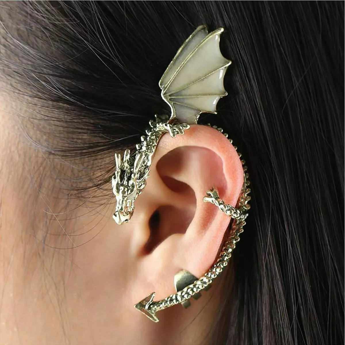 1pc Dragon Ear Cuff Earring Glow In Dark Game of Thrones Climber Cartilage Wrap