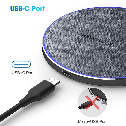 30W Wireless Charger Metal Fast Charging Pad For Samsung S25+ S24 Note20 Z Flip6 - Picture 3 of 10