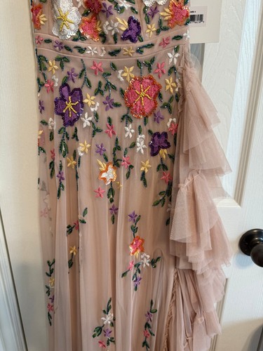 Mac Duggal 9164 Embellished One Shoulder Asymmetrical Hem Dress Size 6 $698 - Picture 11 of 16