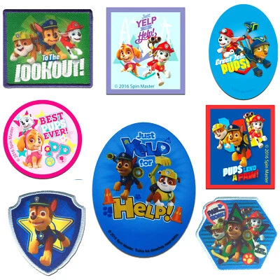 CATCH THE PATCH Aufnäher Bügelbild Paw Patrol bedruckt Patch Applikation Flicken Aufbügler