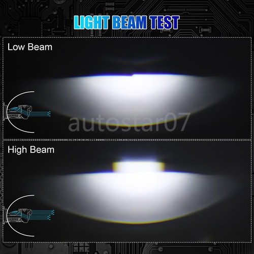 2X H4 9003 Bi-LED Projector Mini Lens Hi-Lo Beam Headlight Retrofit LHD 100W HB2 - Picture 4 of 15
