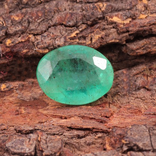 1.4 Ct Certified Natural Zambian Emerald Oval Cut Faceted Emerald Loose Gemstone - Picture 2 of 3