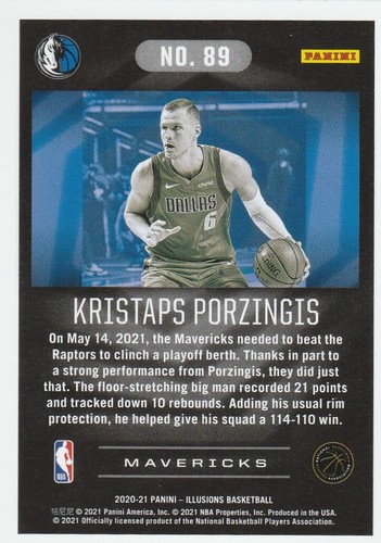 2020-21 Panini Illusions #89 Kristaps Porzingis - Picture 2 of 2