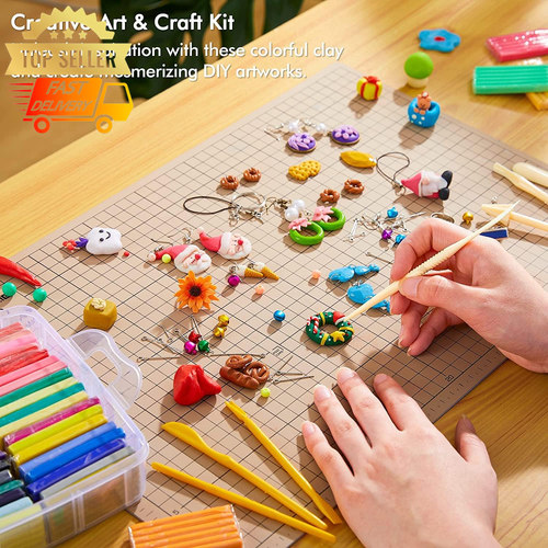 57 Colors Polymer Clay Kit Oven Bake w/ Tools & Accessories Non-Toxic DIY - Picture 6 of 12