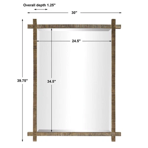 Uttermost Abanu Resin and MDF Wood Vanity Mirror in Antique Gold - Picture 7 of 7