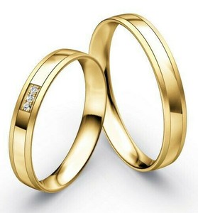 Pair Wedding Rings Engagement Rings Gold 333 Brilliant Ebay