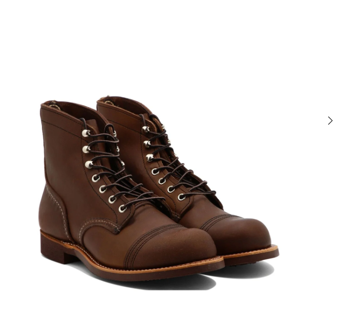 Red Wing Heritage Men's Round Toe Boots Iron Ranger 8111 Amber