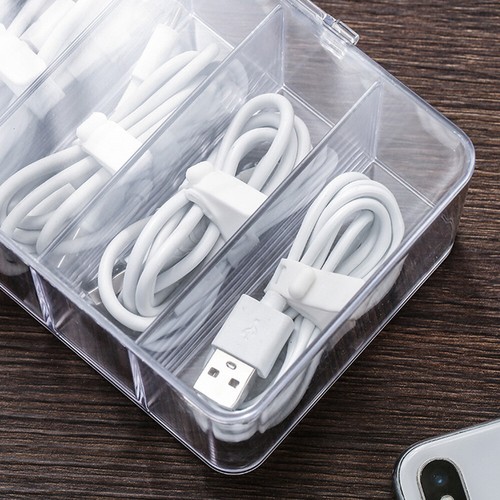 Data Cable Charging Power Cable Cord Buckle Storage Box Desktop Management Case - Picture 12 of 16