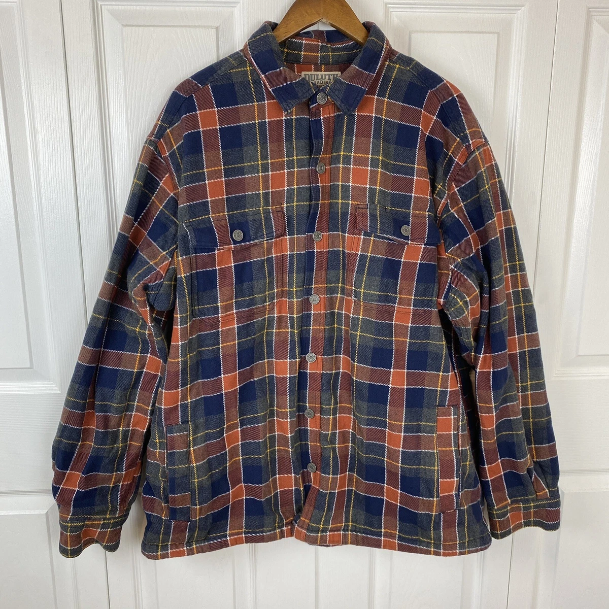 Duluth Trading Co Size XL Men s Shirt jacket Plaid Fleece Lined