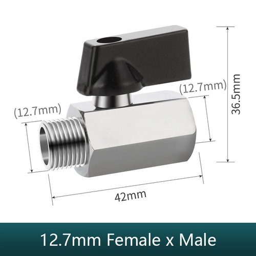 Air Compressor Mini Brass Ball Valve 9.5/12.7/16.5/20/25mm Male/Female Thread - Picture 16 of 28