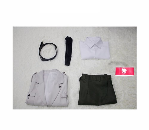 Anime Attack on Titan Reiner Braun Jacket Marley Military Trench Cosplay Costume - Bild 10 von 11