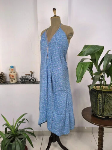 10 Stck. Boho recycelte Seide magisches Sommer Maxikleid Strand Cover Wear langes Kleid - Bild 2 von 5