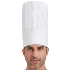  Chef Tall Hat Adjustable Elastic Kitchen Grill BBQ Cooking Chef Cap for White