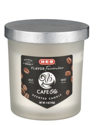 H-E-B Flavor Favorites CAFE Olé Coffee Scented Candle, 4 oz