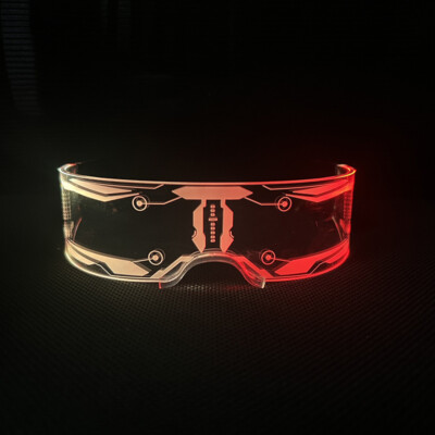 Neon Bar Glasses LED Flashing Light Up Glasses Cosplay Electric Syllable Party