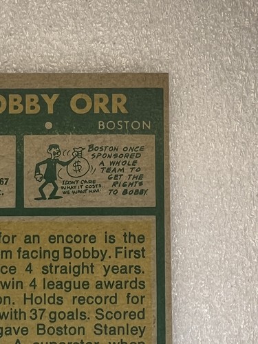 1971 topps bobby orr #100 - Foto 7 di 16