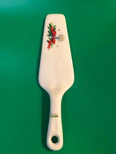 Christmas Design White Ceramic Cake Dessert Server - Picture 1 of 3