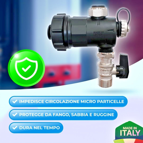 Filtro defangatore magnetico universale da 3/4" per caldaie a condensazione - Foto 2 di 4