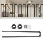 Retro Non-Slip Safety Stair Handrail Kit U-Shaped Railing Indoor/Outdoor 100cm