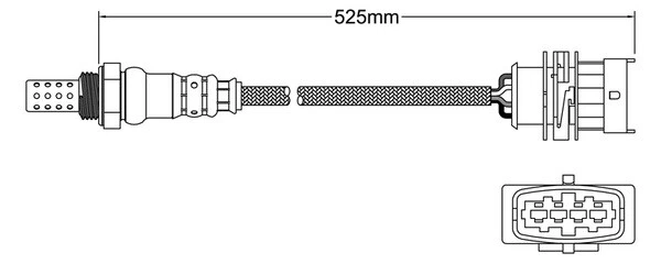 O2 sensor for Holden TJ TRAX 1.4L Turbo 8/14-on A14NET PreCAT Oxygen EGO 2Yr Wty - Image 4 of 4