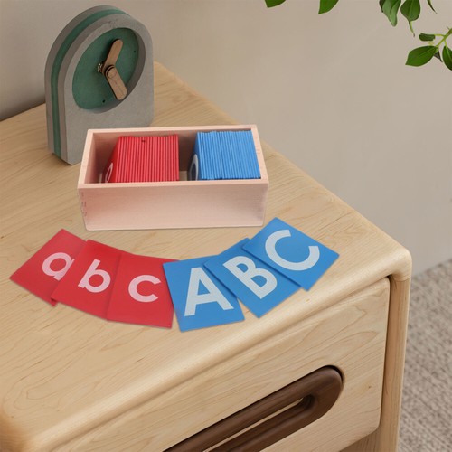 1 Set Kinder Montessori Alphabet Bord Mit Schleifpapier Buchstaben Holz Sprache - Bild 5 von 12