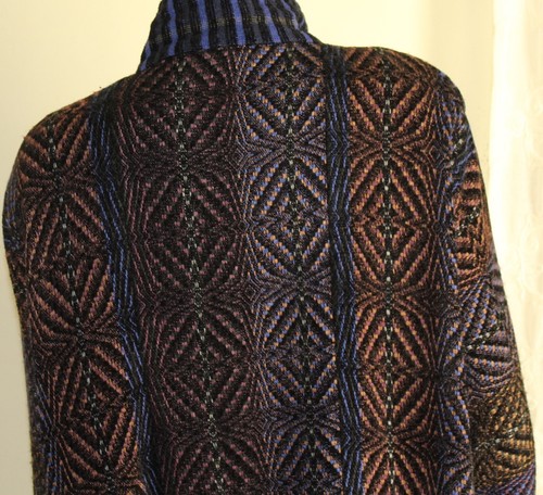 Patricia Palson O/S XL 1X wunderschöne lila schwarze Schmuck handgewebte Jacke Blazer - Bild 11 von 13