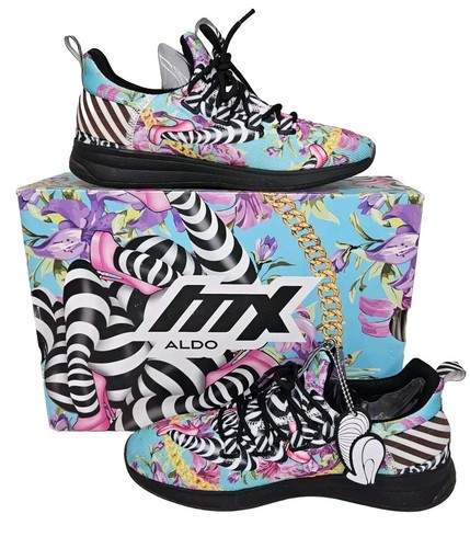 Aldo Women's MX 3B-59 INSA Fashion Sneakers Sz 10 New In Box Floral Street Art - Picture 1 of 11