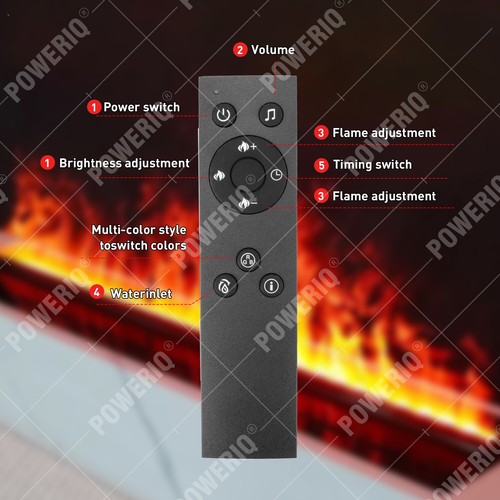 【64 Colors】Electric Steam Fireplace Atomization Simulation Flame Humidifier APP - Picture 3 of 16