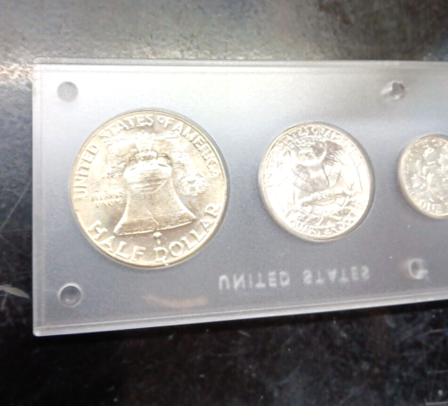 1963 US Mint Uncirculated Set BU Whitman Plastic Holder 90% Silver 5 Coins - Picture 5 of 6