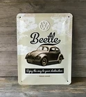 Volkswagen Beetle Vintage Retro Tin Sign. Garage Sign. Bulli Beetle Sign