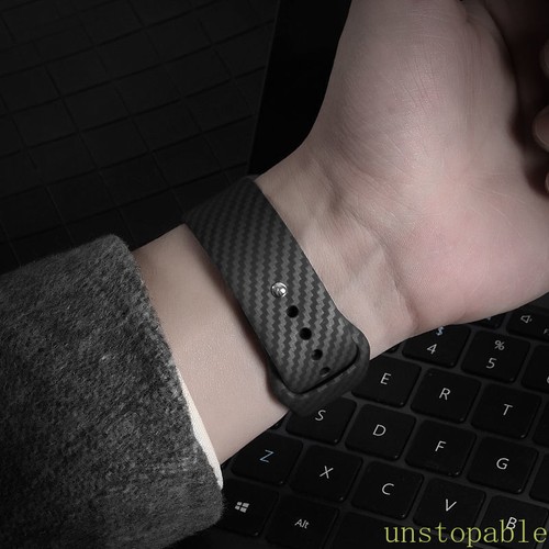 Silicone Strap Band Case Carbon Fiber For Apple Watch Band iWatch 9 8 7 6 5 SE 2 - Picture 11 of 19