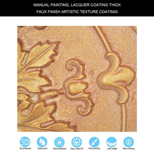 Artistic ceiling tiles Decorative pvc panels PL18 Vintage brown gold 10pcs - Picture 8 of 24