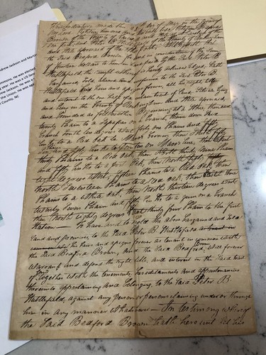 1822 Urkunde Bedford Brown Rose Hill NC US Senator Caswell County