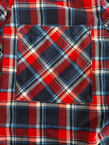 Love Potion Red White Blue Plaid Button Down Long Sleeve Women's Shirt Size 1X  - Picture 4 of 6