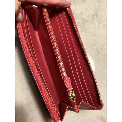 Prada Saffiano Leather Zip Around Wallet Bow Accent Designer - Picture 5 of 13
