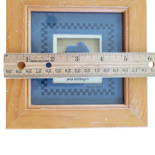 Wildwood Handwerker Edgewood Texas gerahmt Little Houser Schriftvers 6 Zoll x 6 Zoll Vintage - Bild 7 von 16