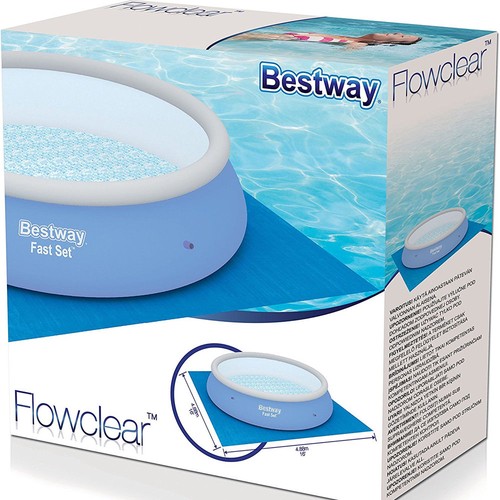 16 Fuß x 16 Fuß FLOWCLEAR BODENSCHUTZFOLIE FÜR SCHNELL SET POOL SPA WHIRLPOOL  - Bild 1 von 5