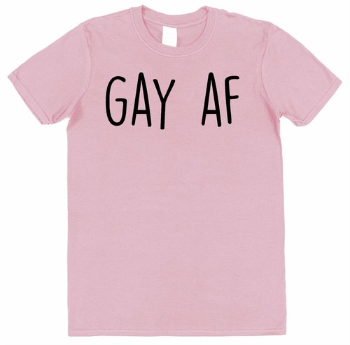 Gay AF T-Shirt LGBTQ Lesbian Bi Trans Queer Sexuality Identity Pride Coming Out - Picture 3 of 22