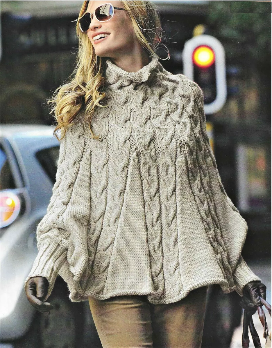 Poncho style jumper with clearance sleeves