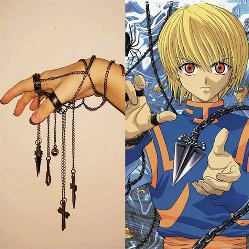 Hunter X Hunter Kurapika Chain Ring Japanese Anime Cosplay Metal Punk Accessory - Picture 1 of 7