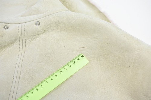 Diesel Damen Klein Lammleder Schwer Pink Sherpa Shearling Reißverschluss Jacke - Bild 9 von 12