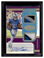 2020 Plates & Patches Double Coverage Purple D'Andre Swift Auto Jersey RC /35