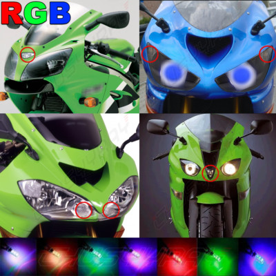 るー For kawasaki zx-14r zx14r 1400 LED Headlight Pilot Park