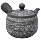 Teapot Kyusu Tokoname - MORIMASA - Black - 330 ml cc - Ceramic Mesh - Line