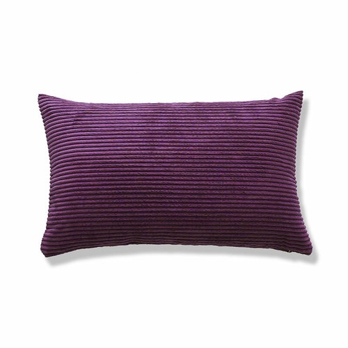 Flannel Fleece Coral Cushion Cover Rectangle Stripe Pillow Case Sofa Home Decor - Picture 25 of 25