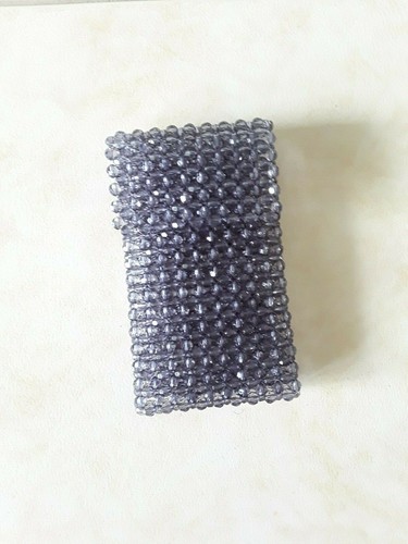 Cross body Gray Beaded Phone case with Long Straps Fits any Phone   - Picture 4 of 7